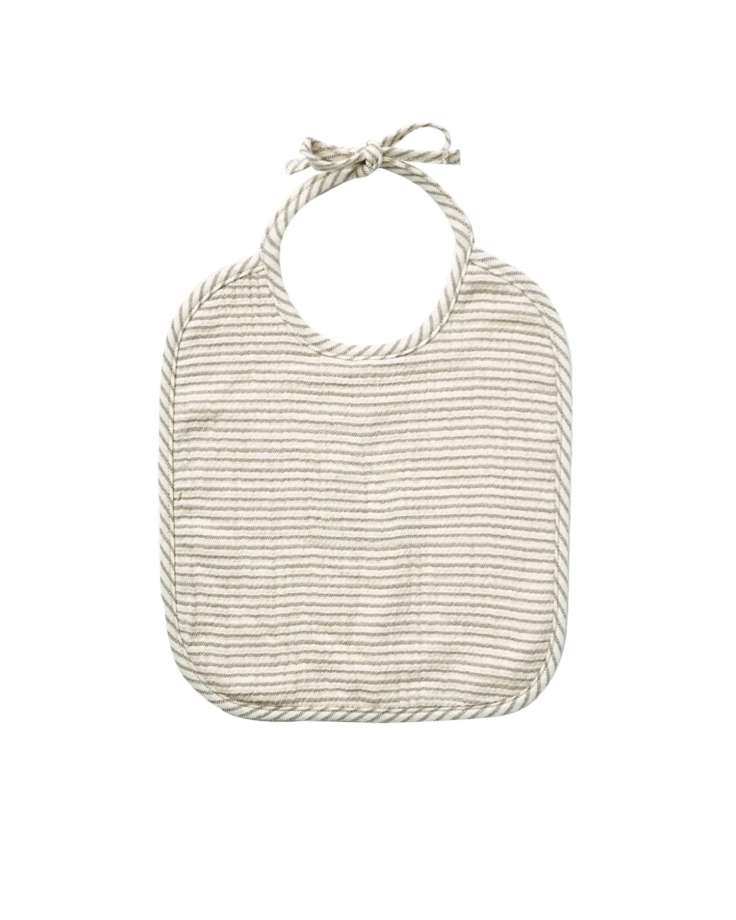 Woven Tie Bib – Basil Stripe